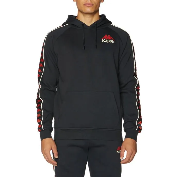 222 Banda Lupine Hoodie 8211 Black Black Men Kappa Hoodies and Sweatshirts