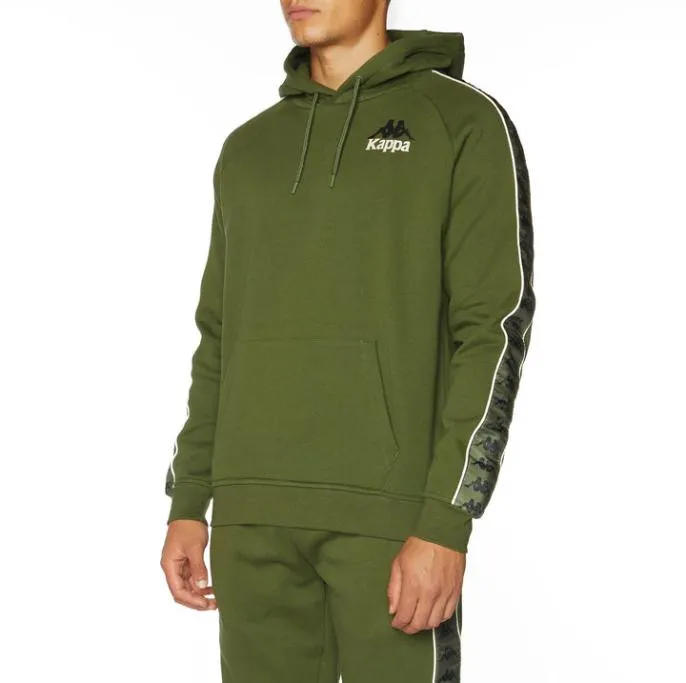 222 Banda Lupine Hoodie 8211 Green Green Men Kappa Hoodies and Sweatshirts