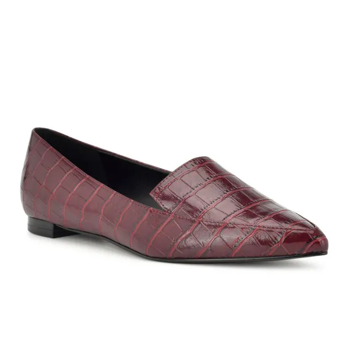 Abay Smoking Flats Pink Women Nine West Flats Abay Smoking Flats Pink Women Nine West Flats