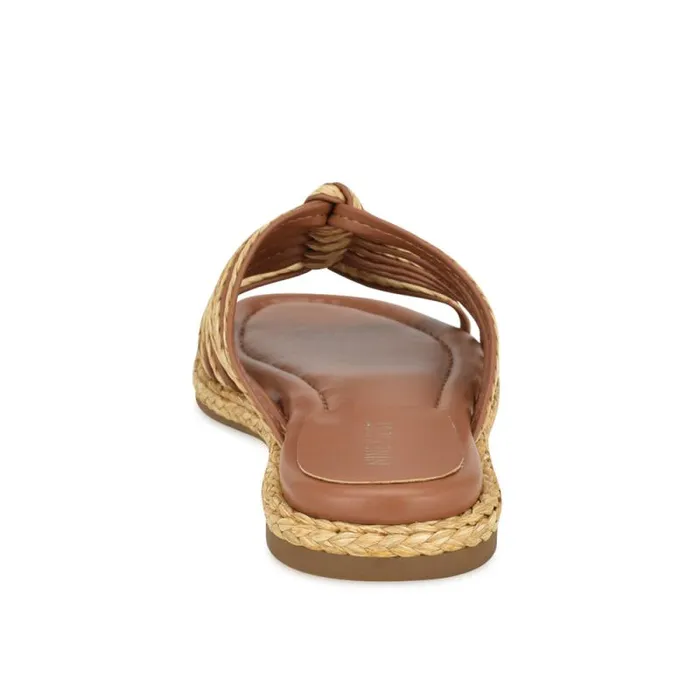 Adila Flat Espadrille Sandals Brown Raffia Women Nine West Sandals Adila Flat Espadrille Sandals Brown Raffia Women Nine West Sandals
