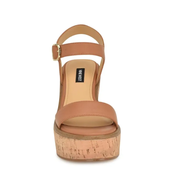 Amye Ankle Strap Wedge Sandals Brown Women Nine West Sandals Amye Ankle Strap Wedge Sandals Brown Women Nine West Sandals