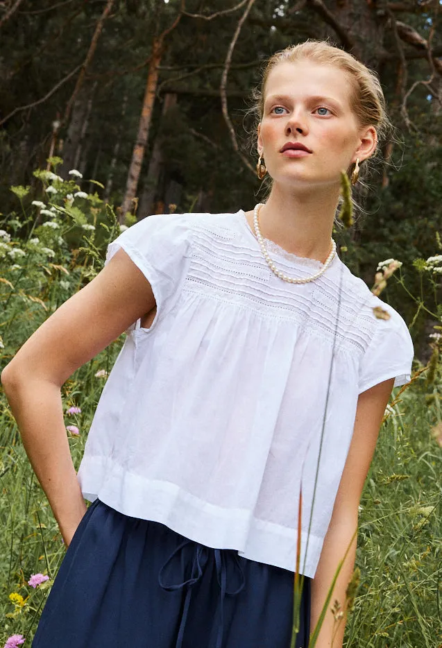 Anabela Top White Women Ciao Lucia Short Sleeve Tops