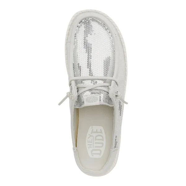 Apparel Wendy Slip Sequin White Mules heydude