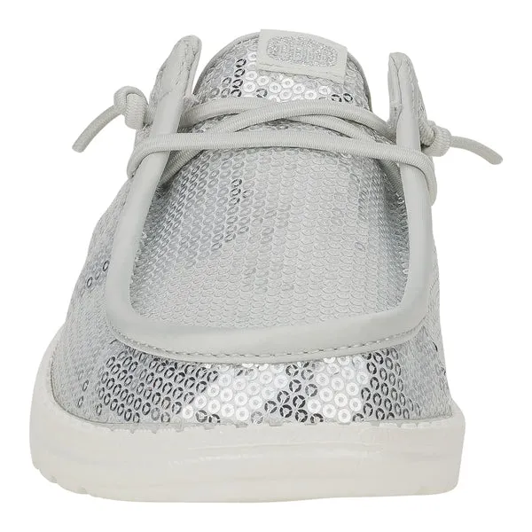 Apparel Wendy Slip Sequin White Mules heydude