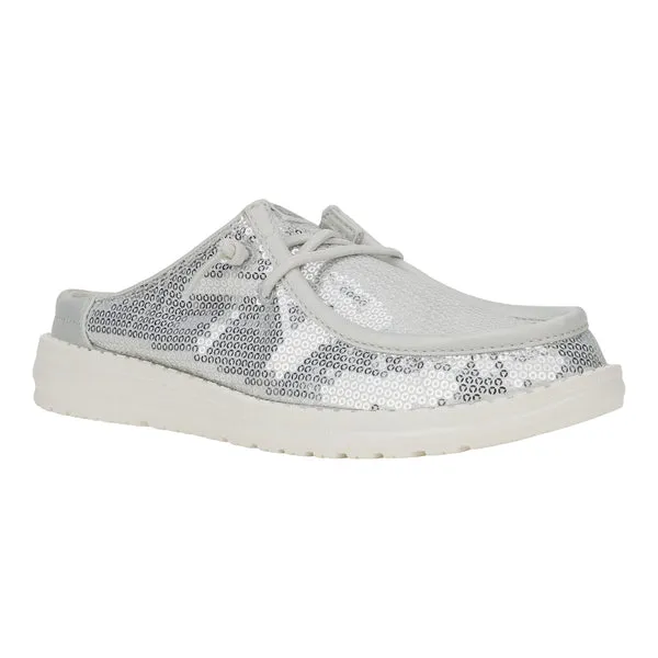 Apparel Wendy Slip Sequin White Mules heydude