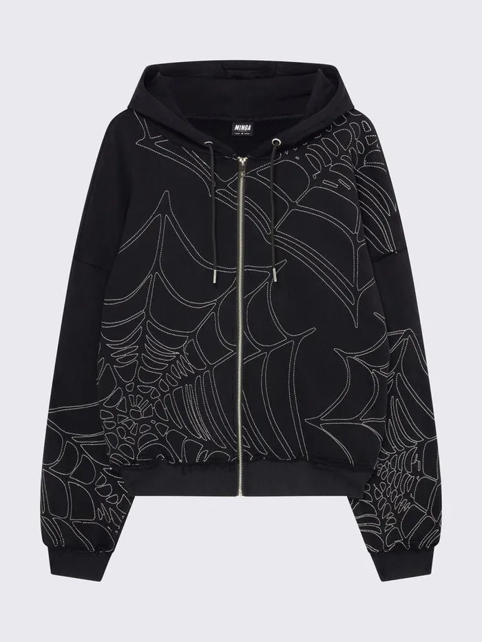 Arachnid Zip Up Hoodie Women Minga London Sweatshirts and Hoodies