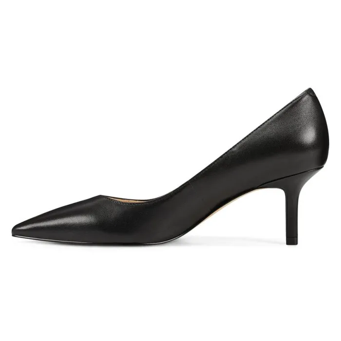 Arlene Pointy Toe Pumps Black Leather Women Nine West Heels Arlene Pointy Toe Pumps Black Leather Women Nine West Heels