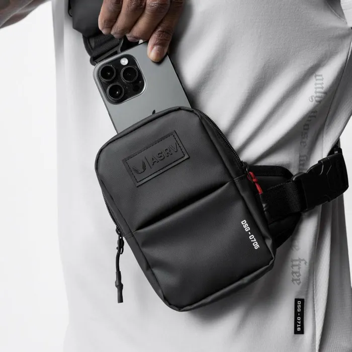 ASRV Bags Men Waterproof Holster Sling Bag Black