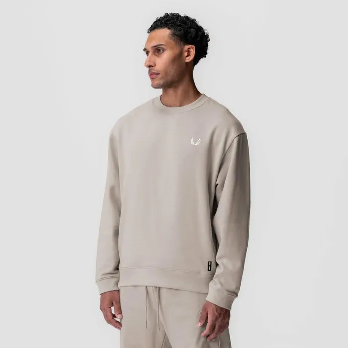 ASRV Hoodies and Sweatshirts Men Herringbone Terry Crewneck Chai
