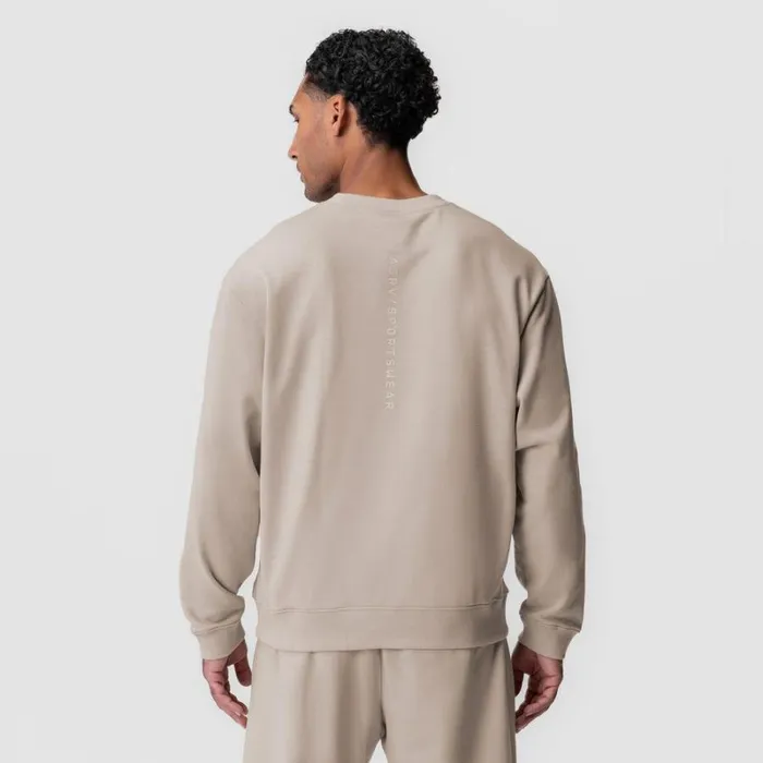 ASRV Hoodies and Sweatshirts Men Herringbone Terry Crewneck Chai