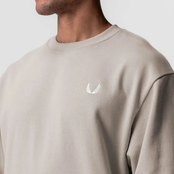 ASRV Hoodies and Sweatshirts Men Herringbone Terry Crewneck Chai