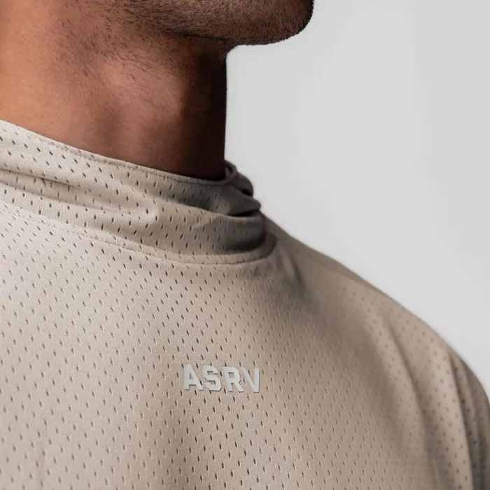 ASRV Hoodies and Sweatshirts Men Reversible 2in1 Cutoff Hoodie Chai