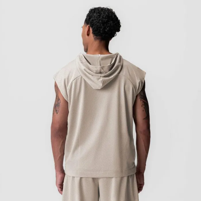 ASRV Hoodies and Sweatshirts Men Reversible 2in1 Cutoff Hoodie Chai