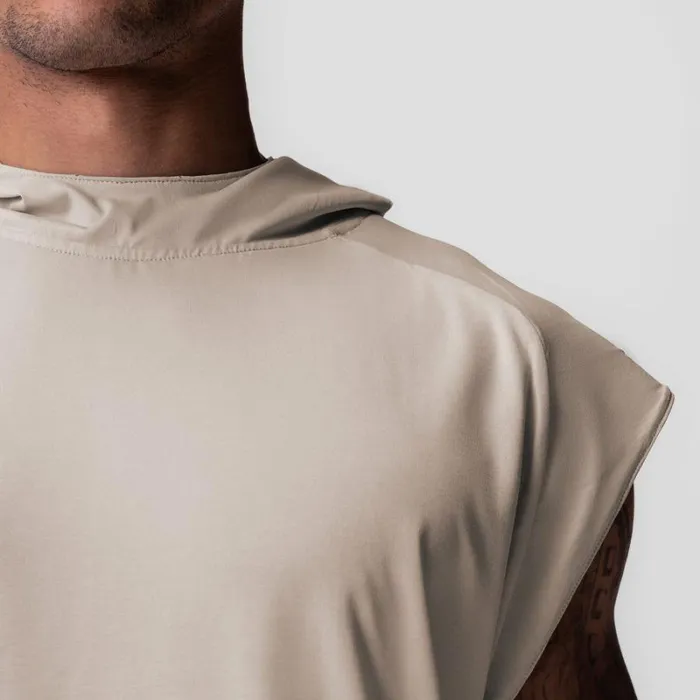 ASRV Hoodies and Sweatshirts Men Reversible 2in1 Cutoff Hoodie Chai