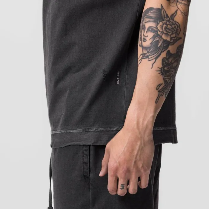 ASRV Hoodies and Sweatshirts Men Tech Essential Cutoff Hoodie Faded Grey