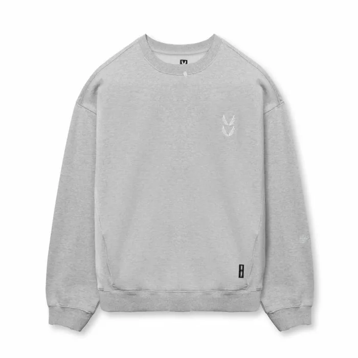ASRV Hoodies and Sweatshirts Men Tech Essential Distressed Crewneck Heather Grey