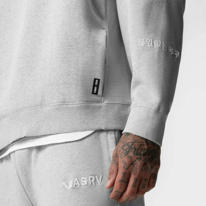 ASRV Hoodies and Sweatshirts Men Tech Essential Distressed Crewneck Heather Grey ASRV Hoodies and Sweatshirts Men Tech Essential Distressed Crewneck Heather Grey