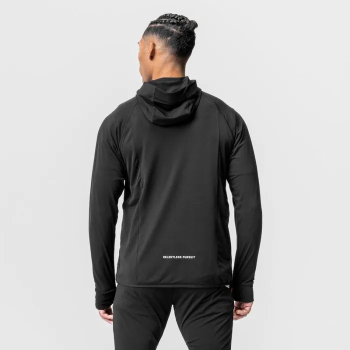 ASRV Hoodies and Sweatshirts Men Thermal Training Hoodie Black