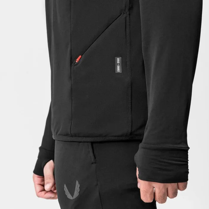 ASRV Hoodies and Sweatshirts Men Thermal Training Hoodie Black