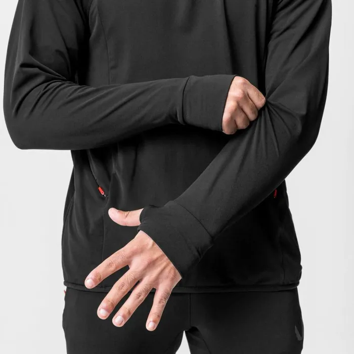 ASRV Hoodies and Sweatshirts Men Thermal Training Hoodie Black