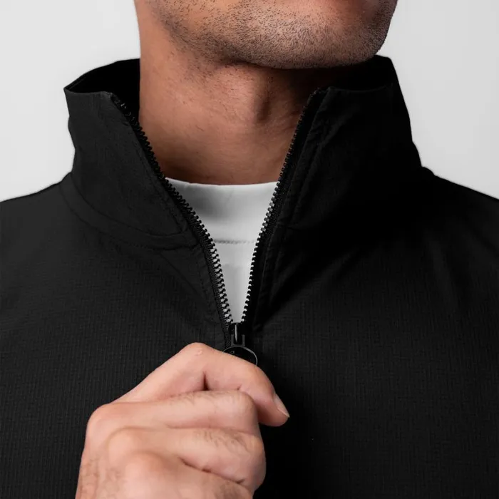 ASRV Jackets and Outerwear Men Ripstop Quarter Zip Jacket Black