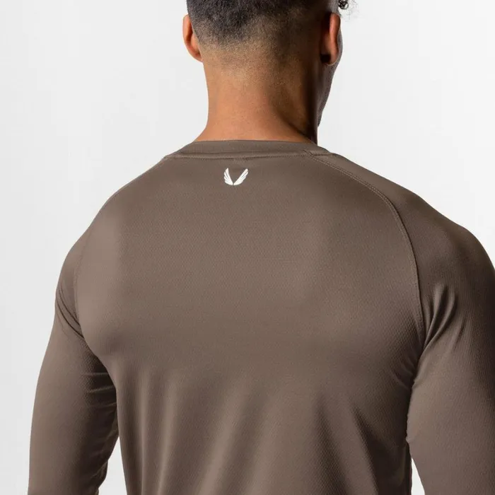 ASRV Long Sleeves Men SilverLite 20 Established Long Sleeve Deep Taupe