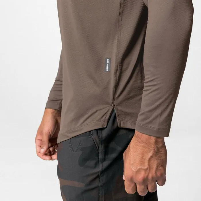 ASRV Long Sleeves Men SilverLite 20 Established Long Sleeve Deep Taupe