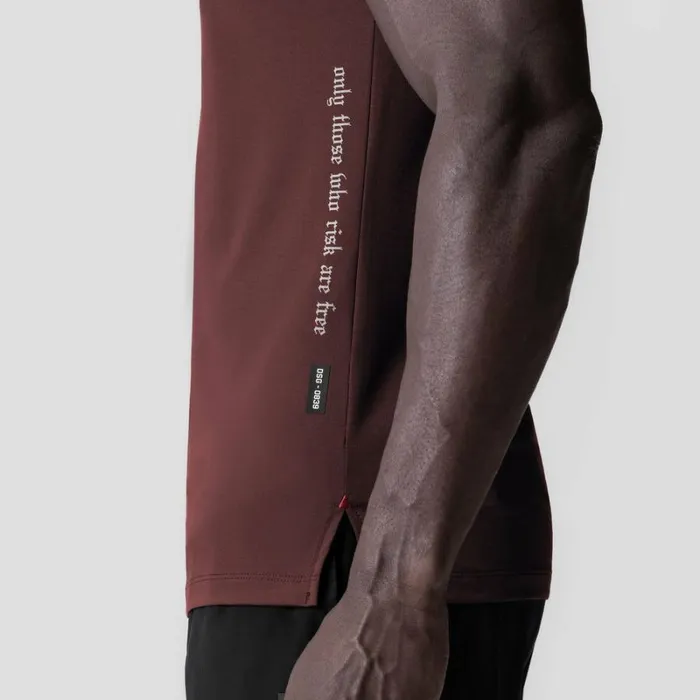 ASRV Short Sleeves Men 3DLite 20 Lycra Fitted Tee Crimson 034otwr034