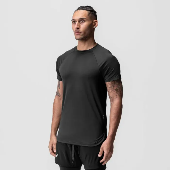 ASRV Short Sleeves Men AeroSilver Established Tee Black