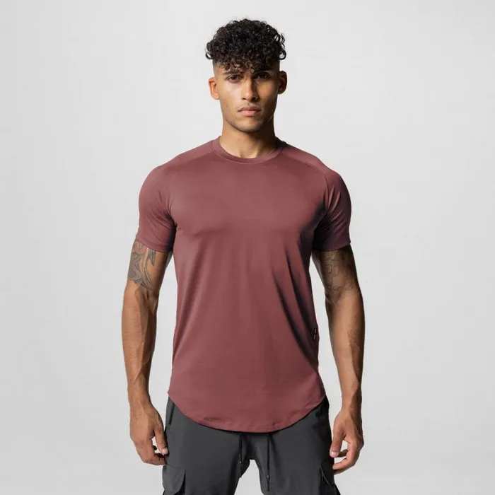 ASRV Short Sleeves Men AeroSilver Established Tee Red Earth