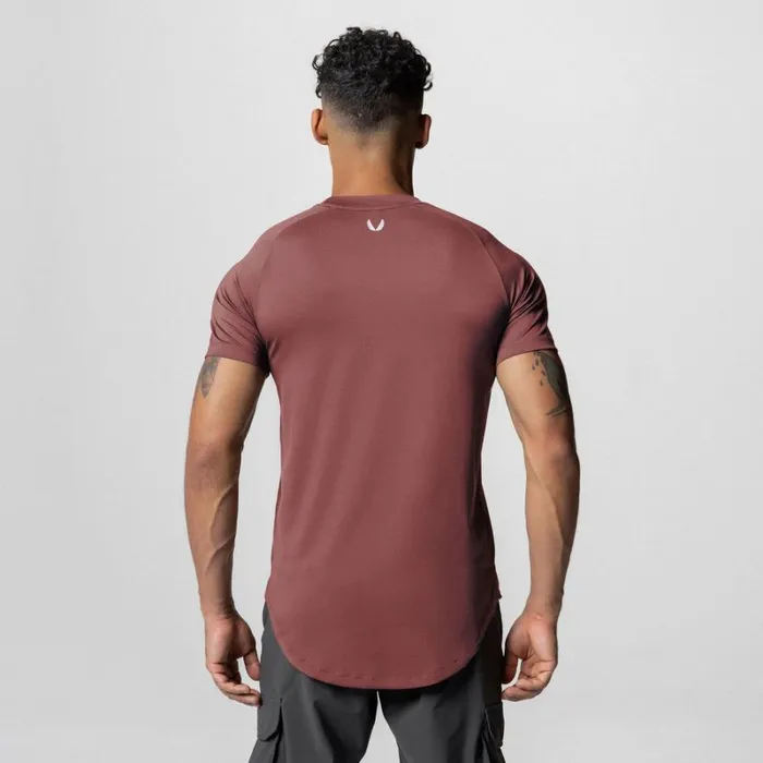 ASRV Short Sleeves Men AeroSilver Established Tee Red Earth