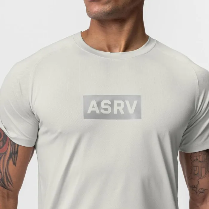 ASRV Short Sleeves Men AeroSilver Established Tee Stone 034box Logo034