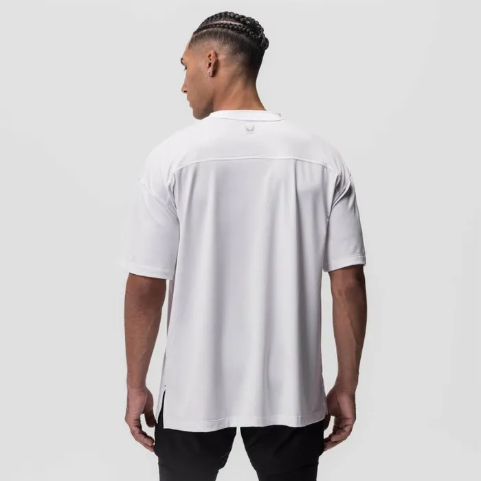 ASRV Short Sleeves Men AeroSilver Oversized Tee White 034box Logo034