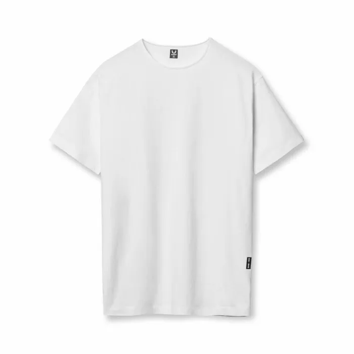 ASRV Short Sleeves Men CottonPlus Standard Mesh Back Tee White