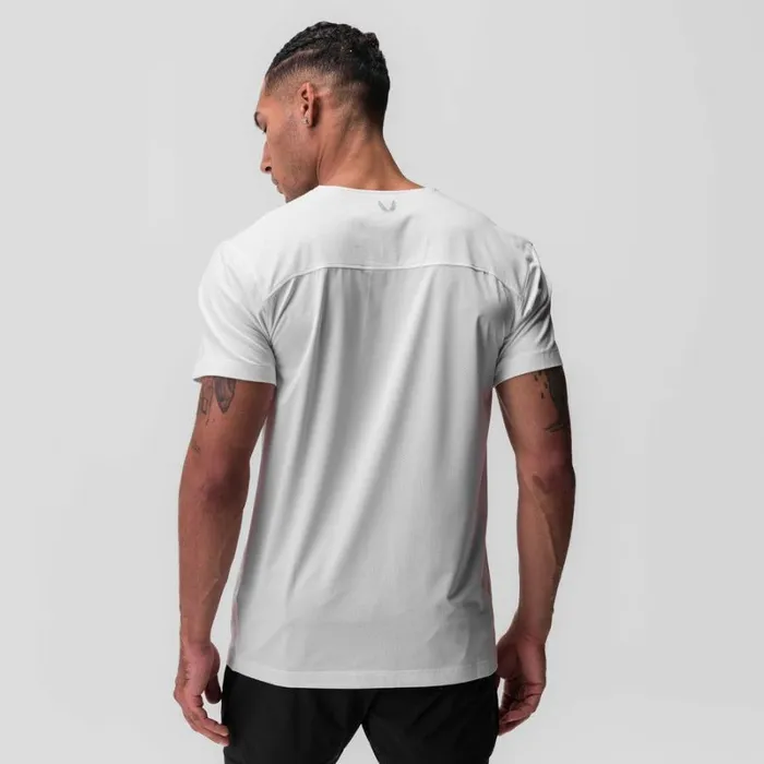 ASRV Short Sleeves Men CottonPlus Standard Mesh Back Tee White