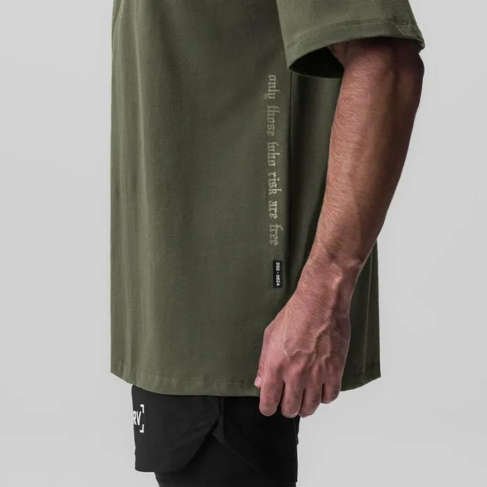 ASRV Short Sleeves Men Supima Oversized Tee Olive