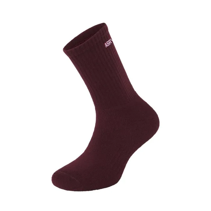 ASRV Socks and Underwear Men Essential Crew Socks 3 Pair Crimson Red 034asrv034