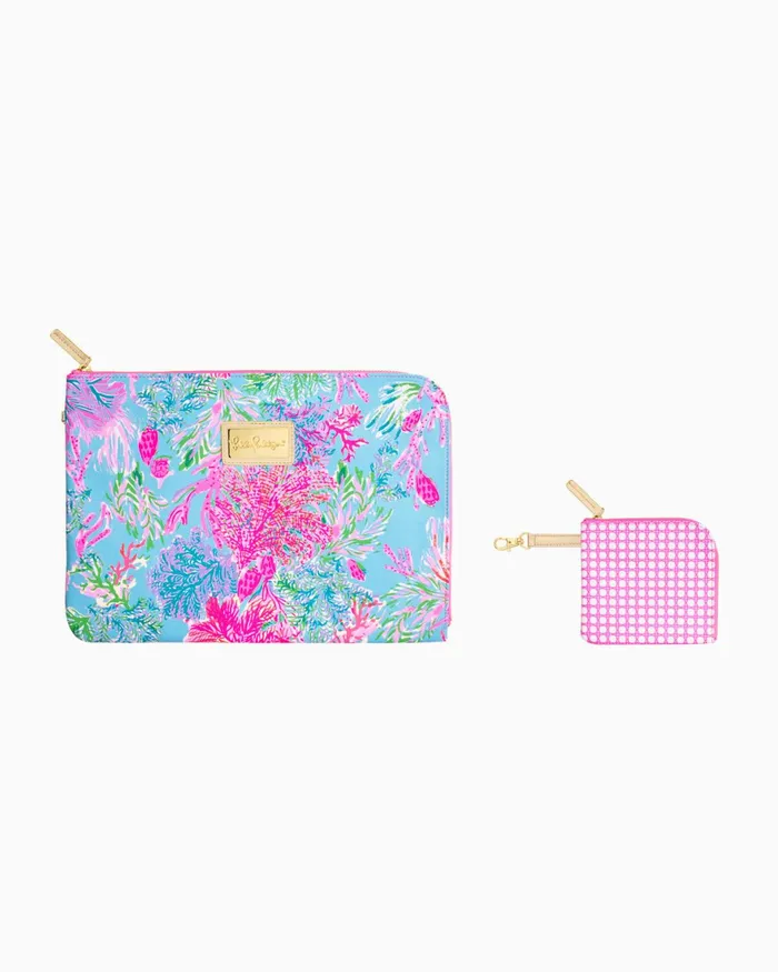 Bags WomenHome and Gifts Lilly Pulitzer Tech Pouch Set Celestial Blue Cay To My Heart Bags WomenHome and Gifts Lilly Pulitzer Tech Pouch Set Celestial Blue Cay To My Heart