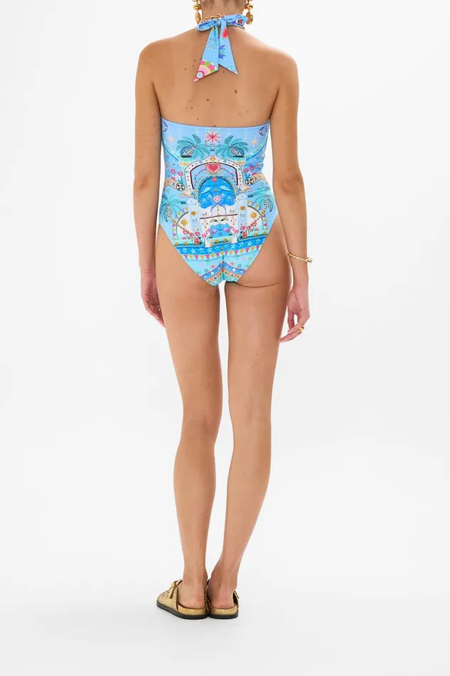 BANDEAU ONE PIECE WITH RING TRIM A PAINTED VILLAGE A Painted Village Womens Camilla One Pieces BANDEAU ONE PIECE WITH RING TRIM A PAINTED VILLAGE A Painted Village Womens Camilla One Pieces