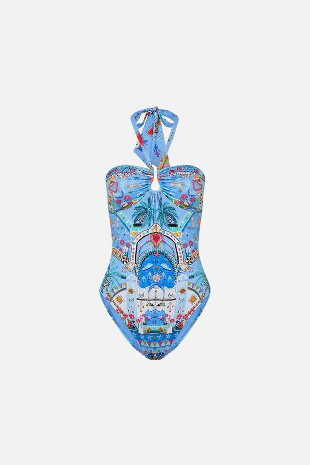 BANDEAU ONE PIECE WITH RING TRIM A PAINTED VILLAGE A Painted Village Womens Camilla One Pieces