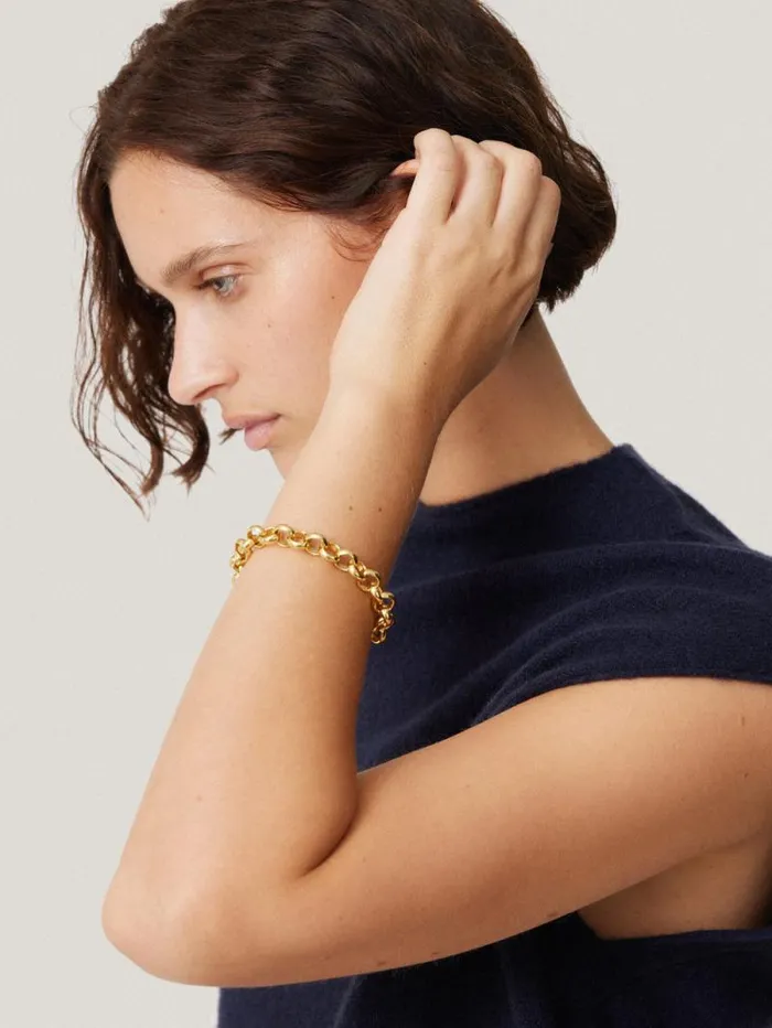 Belcher Chain Bracelet Gold Women Jigsaw Jewellery
