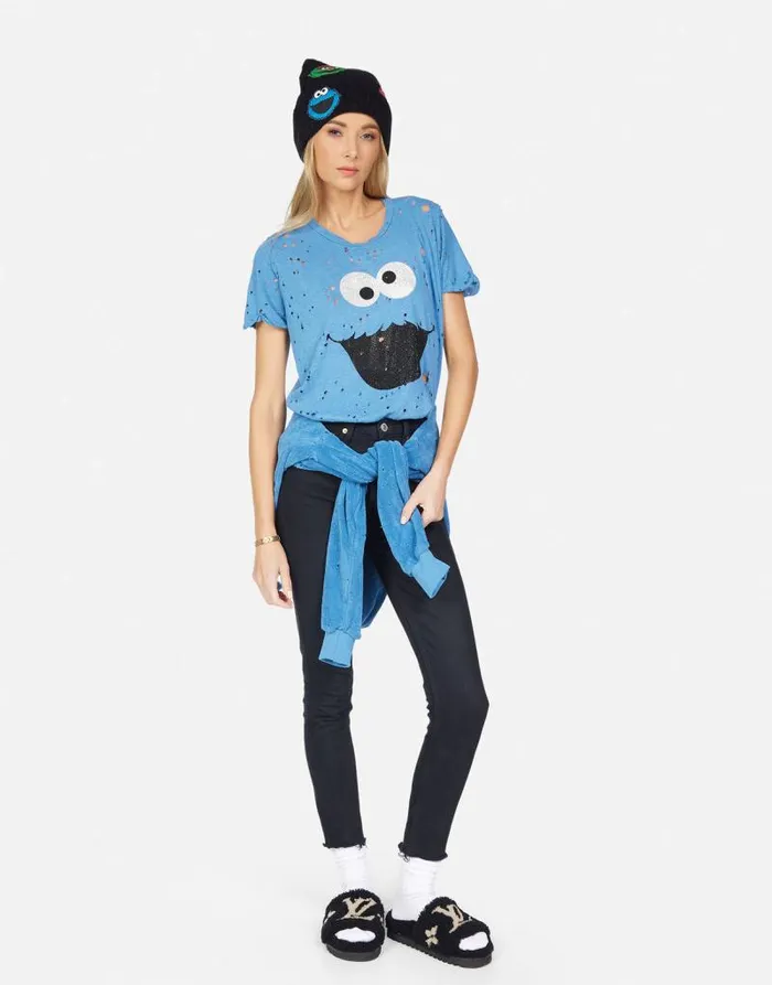 Bess Crystal Cookie Monster Riptide Women Lauren Moshi Short Sleeve