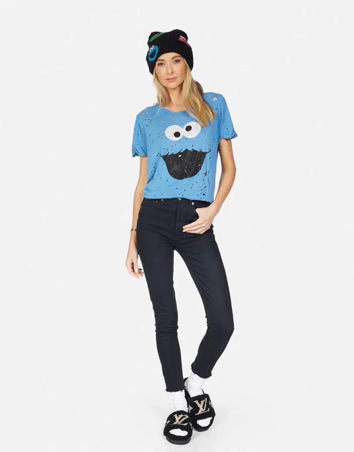 Bess Crystal Cookie Monster Riptide Women Lauren Moshi Short Sleeve