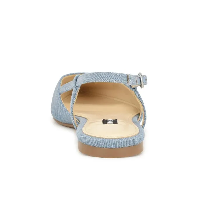 Bircah Pointy Toe Flat Slingbacks Denim Women Nine West Flats Bircah Pointy Toe Flat Slingbacks Denim Women Nine West Flats