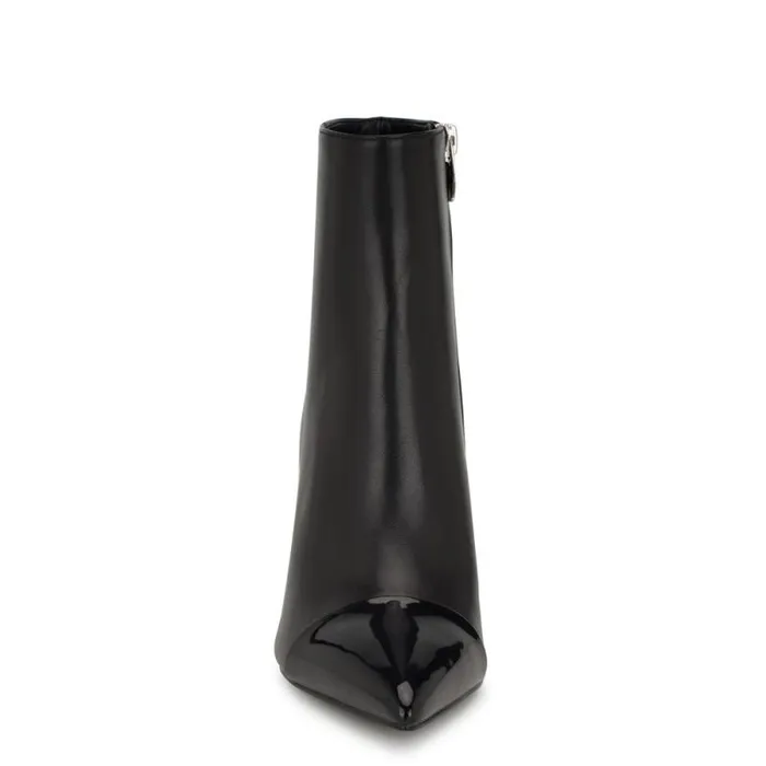 Birgy Pointy Cap Toe Dress Booties Black Leather Women Nine West Boots and Booties Birgy Pointy Cap Toe Dress Booties Black Leather Women Nine West Boots and Booties