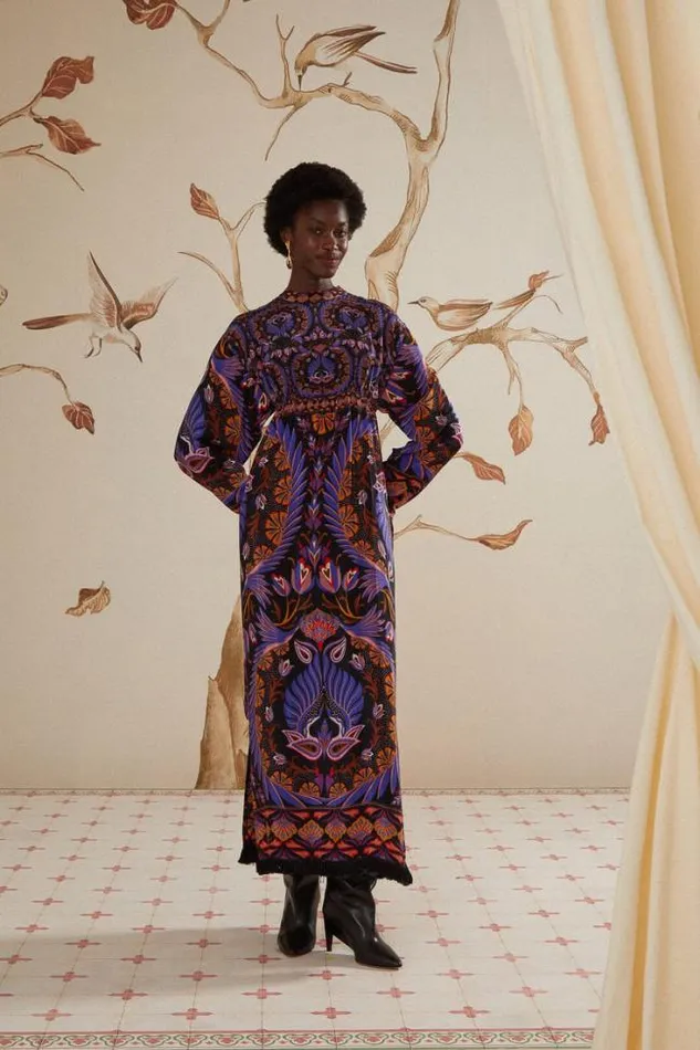 Black Heart Forest Maxi Dress Women FARM Rio Maxi Dresses