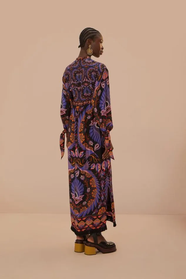 Black Heart Forest Maxi Dress Women FARM Rio Maxi Dresses