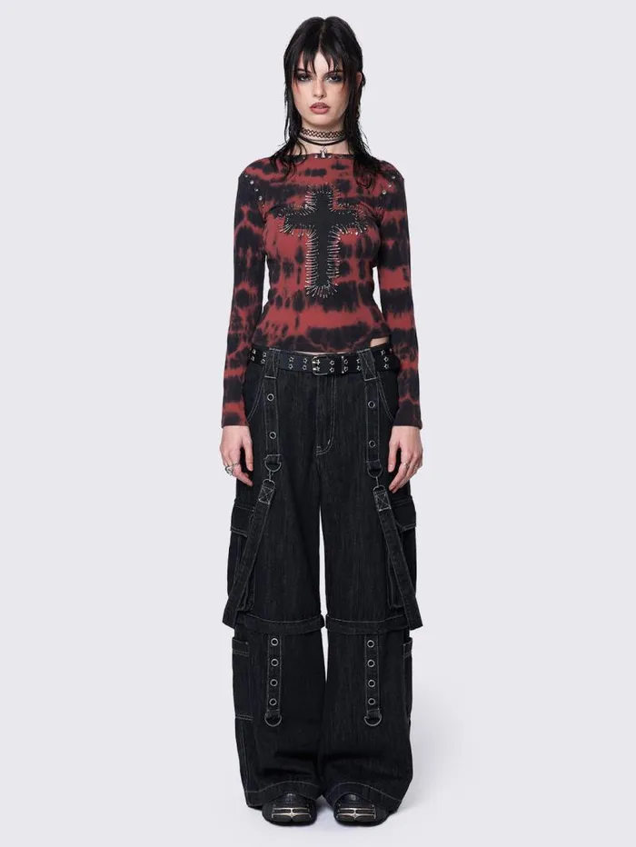 Bloodveil Tie Dye Top Women Minga London Tops and TShirts