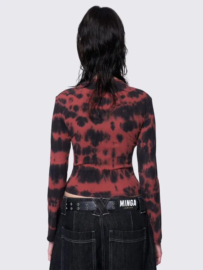 Bloodveil Tie Dye Top Women Minga London Tops and TShirts