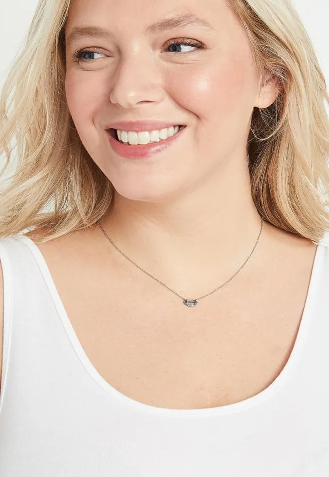 Blue And White Carded Football Necklace Women Maurices Jewelry